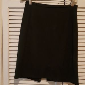 Black suede skirt